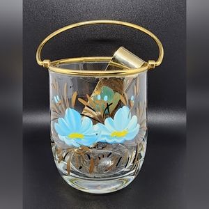 Glass & Brass Ice Tongs with Handle